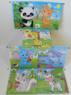 Obrázek z Dřevěné puzzle zvířata 